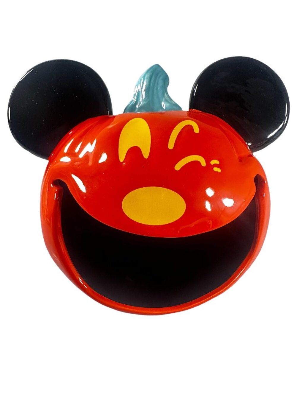 Disney Parks Mickey Mouse Candy Pumpkin Bowl Ceramic Halloween Jack Lantern 2023